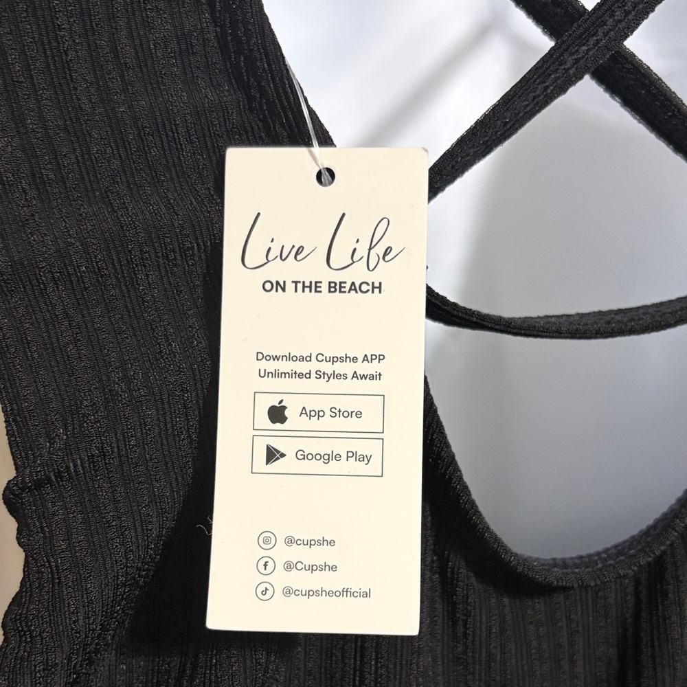 Cupshe Feel the Rush Black One-Piece Swimsuit - Picture 8 of 16